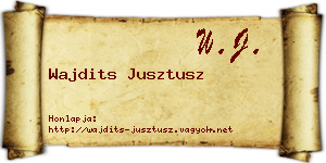 Wajdits Jusztusz névjegykártya